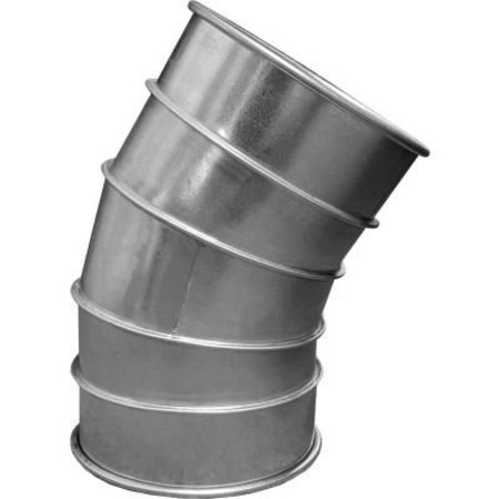 US DUCT US Duct Clamp Together 30 Deg Elbow 1.5 CLR, 9" Diameter, Galvanized, 20 Gauge REGS0930.G20